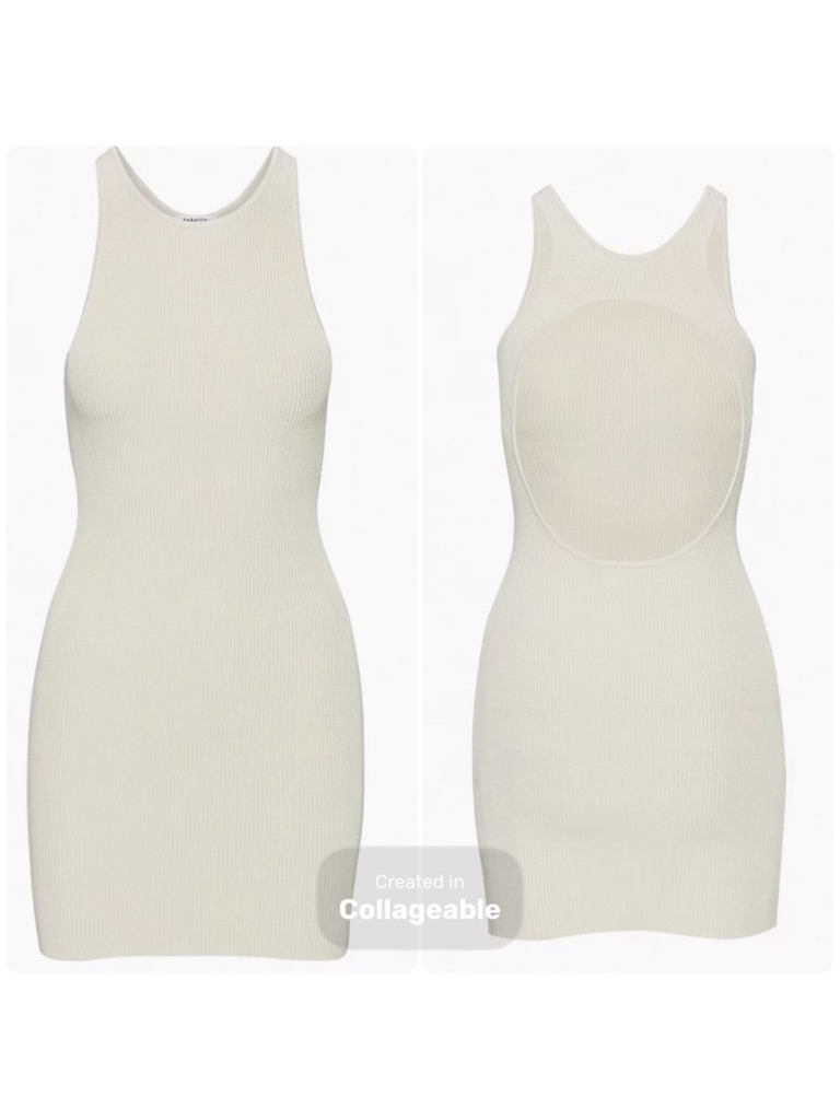 Like New Aritzia Babaton Sculpt Knit Mini Open Back Dress, Size Xs